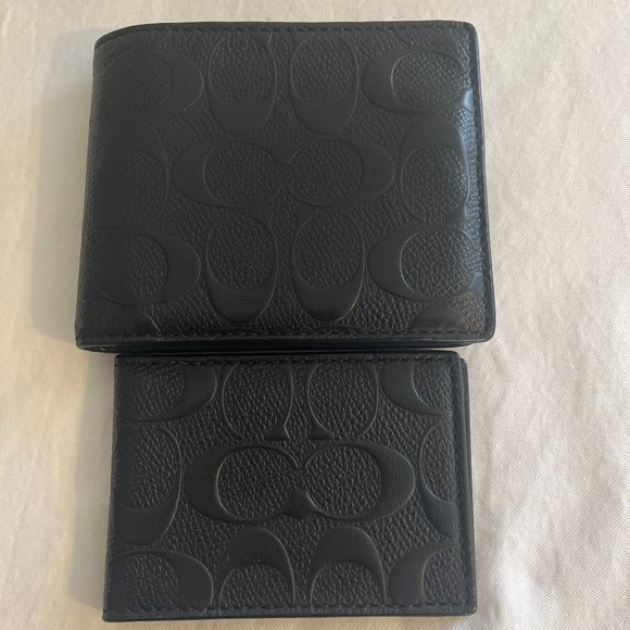 Coach 3 In 1 Black Wallet In Signature Leather With Matching Billfold - Picture 3 of 3